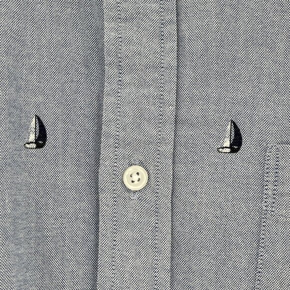J Crew  Flex Men's Medium Shirt  Long Sleeve Sail Boats - Picture 4 of 9